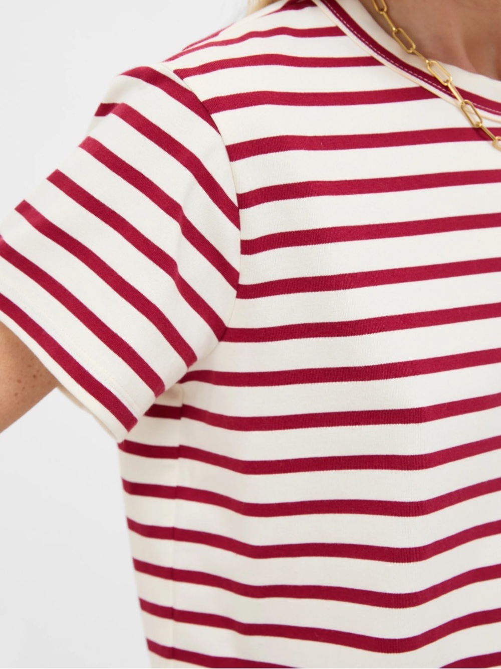 Tuckernuck Stripe Parker Classic Tee Shirt Red White Nautical Preppy Lux